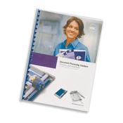 GBC REPORT COVERS FRONT PVC A4 CLEAR AND BACK A4 LEATHERGRAIN WHITE REF CR140070 [PACK 25X2]