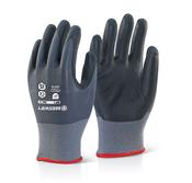 BEESWIFT NITRILE PU MIX COATED GLOVE BLACK / GREY XL (PACK OF 1)