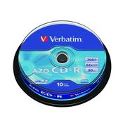 VERBATIM CD-R DATALIFE NON-AZO 52X 700MB (PACK OF 10) 43437