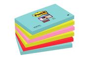 POST-IT NOTES SUPER STICKY 76 X 127MM MIAMI (PACK OF 6) 655-6SS-MIA