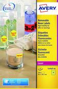AVERY LASER LABEL 14 PER SHEET 99.1X38.1MM NEON YELLOW (PACK OF 350) L7263-25 (PACK OF 25 SHEETS)