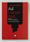 CLAIREFONTAINE GOLDLINE A4 WHITE 80 SHEET 50GSM ACID-FREE PAPER LAYOUT PAD GPL1A4 (PACK OF 1)