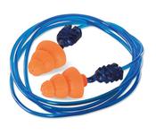 BEESWIFT ORANGE CORDED TRI FLANGE REUSABLE EAR PLUG SNR 34 BOX200 (PACK OF 200) image