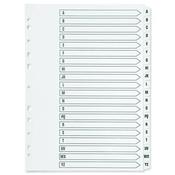 Q-CONNECT 20-PART A-Z INDEX MULTI-PUNCHED REINFORCED BOARD CLEAR TAB A4 WHITEKF01532