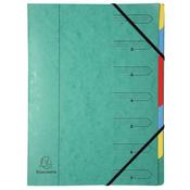 EXACOMPTA EUROPA 7-PART ORGANISER 400GSM PRESSBOARD A4 GREEN 5220Z