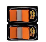 POST-IT INDEX TABS DISPENSER WITH ORANGE TABS (PACK OF 2  X 50 TABS)