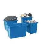 BOTTLE SKIP 930X340X550MM 4X50MM SWIVEL BLUE 328239