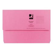 Q-CONNECT DOCUMENT WALLET FOOLSCAP PINK (PACK OF 50 WALLETS) KF23015