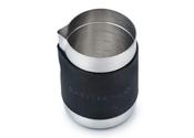 SHORTY MILK JUG WITH HANDLESS DESIGN STAINLESS STEEL AND HEAT RESISTANT SILICONE GRIP