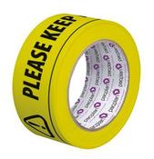 "KEEP A SAFE DISTANCE" COVID FLOOR TAPE ROLL 50MM X 33M. (PACK OF 1)