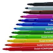 SWASH KOMFIGRIP COLOURING PEN BROAD TIP ASSORTED (PACK OF 12) TW12BD image