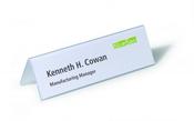 DURABLE TABLE PLACE NAME HOLDER 61X210MM TRANSPARENT (PACK OF 25) 8052/19