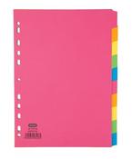 ELBA 10-PART MANILLA BRIGHT DIVIDERS A4 ASSORTED 400008300