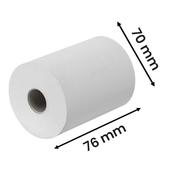PLAIN PAPER ROLLS 76X70X12.5MM (PACK OF 20)