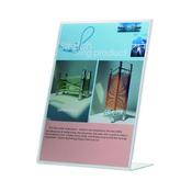 Q-CONNECT SLANTED SIGN HOLDER L-SHAPE A5 (SIDE LOADING, MADE FROM STURDY PLASTIC) KF04178 (PACK OF 1)