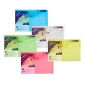 SNOPAKE POLYFILE CLASSIC FOOLSCAP ASSORTED (PACK OF 5) 10087