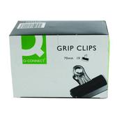 Q-CONNECT GRIP CLIP 70MM BLACK (PACK OF 10 CLIPS) KF01290