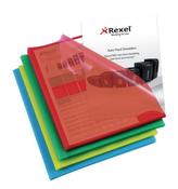 REXEL CUT FLUSH FOLDERS POLYPROPYLENE A4 ASSORTED(PACK OF 100) 12216AS image