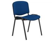 O.I SERIES MULTI-PURPOSE STACKABLE MEETING CHAIR WITH BLACK FRAME AND BLUE FABRIC SEAT AND BACK image