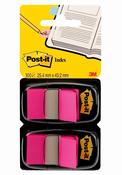 POST-IT INDEX TABS DISPENSER WITH PINK TABS (PACK OF 2 X 50 TABS)