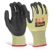 BEESWIFT GLOVEZILLA NITRILE PALM COATED GLOVE YELLOW M (PAIR) image