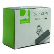 Q-CONNECT GRIP CLIP 25MM BLACK (PACK OF 10 CLIPS) KF01287