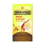 TWININGS INFUSION TEA BAGS INDIVIDUALLY WRAPPED LEMON AND GINGER (PACK 20) CODE A01202