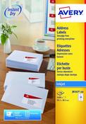 AVERY INKJET ADDRESS LABELS 14 PER SHEET WHITE (PACK OF 1400) J8163-100 (PACK OF 100 SHEETS) image