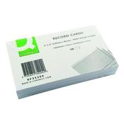 Q-CONNECT RECORD CARD 127X76MM RULED FEINT (PACK OF 100 CARDS)