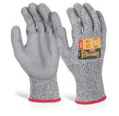 BEESWIFT GLOVEZILLA PU PALM COATED GLOVE GREY S (PAIR)