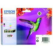 EPSON BLACK /CYAN/MAGENTA/YELLOW/LIGHT CYAN/LIGHT MAGENTA PHOTO INK VALUE C13T08074011 / T0807 image