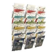ALBA WALL MOUNTED 21 POCKET LITERATURE HOLDER A4 CHROME DDFIL21M