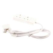 EXTENSION LEAD 2-WAY SOCKET 2M CABLE (PACK OF 1)
