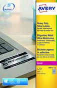 AVERY LASER LABEL H/DUTY 27 PER SHEET SILVER (PACK OF 540) L6011-20 (PACK OF 20 SHEETS)