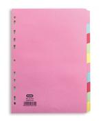 ELBA 10- PART CARD DIVIDER A4 EXTRA WIDE ASSORTED 100080807