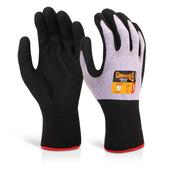 BEESWIFT GLOVEZILLA NITRILE FOAM NYLON GLOVE PURPLE XL (PACK OF 10) (PACK OF 10)