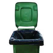 2WORK MEDIUM DUTY WHEELIE BIN LINER BLACK (PACK OF 100) 2W01167 image