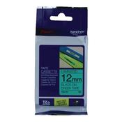 BROTHER P-TOUCH 12MM BLACK ON GREEN TZE731 LABELLING TAPE (PACK OF 1)