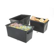 RECYCLED CONTAINER TRUCK POLY TAPERED SIDED BLACK 329063