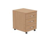 KITO CONTRACT MOBILE PEDESTAL 3 DRAWER - BEECH image