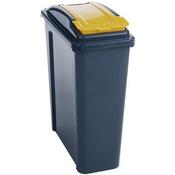 VFM RECYCLING BIN WITH LID 25 LITRE YELLOW (DIMENSIONS: 190 X 400 X 510MM) 384283 image