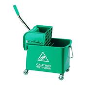 MOBILE MOP BUCKET AND WRINGER 20 LITRE GREEN 101248GN (PACK OF 1) image