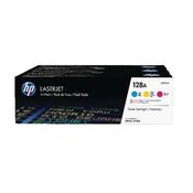 HP 128A CYAN/MAGENTA/YELLOW LASERJET TONER CARTRIDGES (PACK OF 3) CF371AM image