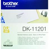 BROTHER BLACK ON WHITE PAPER STANDARD ADDRESS LABELS (PACK OF 400) DK11201 image