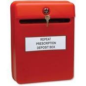 HELIX POST/SUGGESTION BOX RED W81060