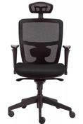 HIGH BACKED MESH CHAIR COMES COMPLETE WITH HEADREST- COLOUR BLACK image