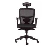 HIGH BACKED MESH CHAIR COMES COMPLETE WITH HEADREST- COLOUR BLACK image