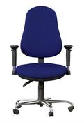 O.E SERIES OPERATORS CHAIR ALPHA CHROME BASE SUPREX BEST CHROME ARMS - EVERT BLUE E031 image