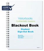 GDPR COMPLIANT STUDENT SIGN-OUT BOOK, 850 NAMES PER BOOK, BLACKED OUT NAMES - PERFECT FOR SECONDARY SCHOOLS