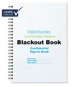 GDPR COMPLIANT VISITOR SIGN-IN BOOK, 850 NAMES PER BOOK, BLACKED OUT NAMES - PERFECT FOR NURSING HOMES